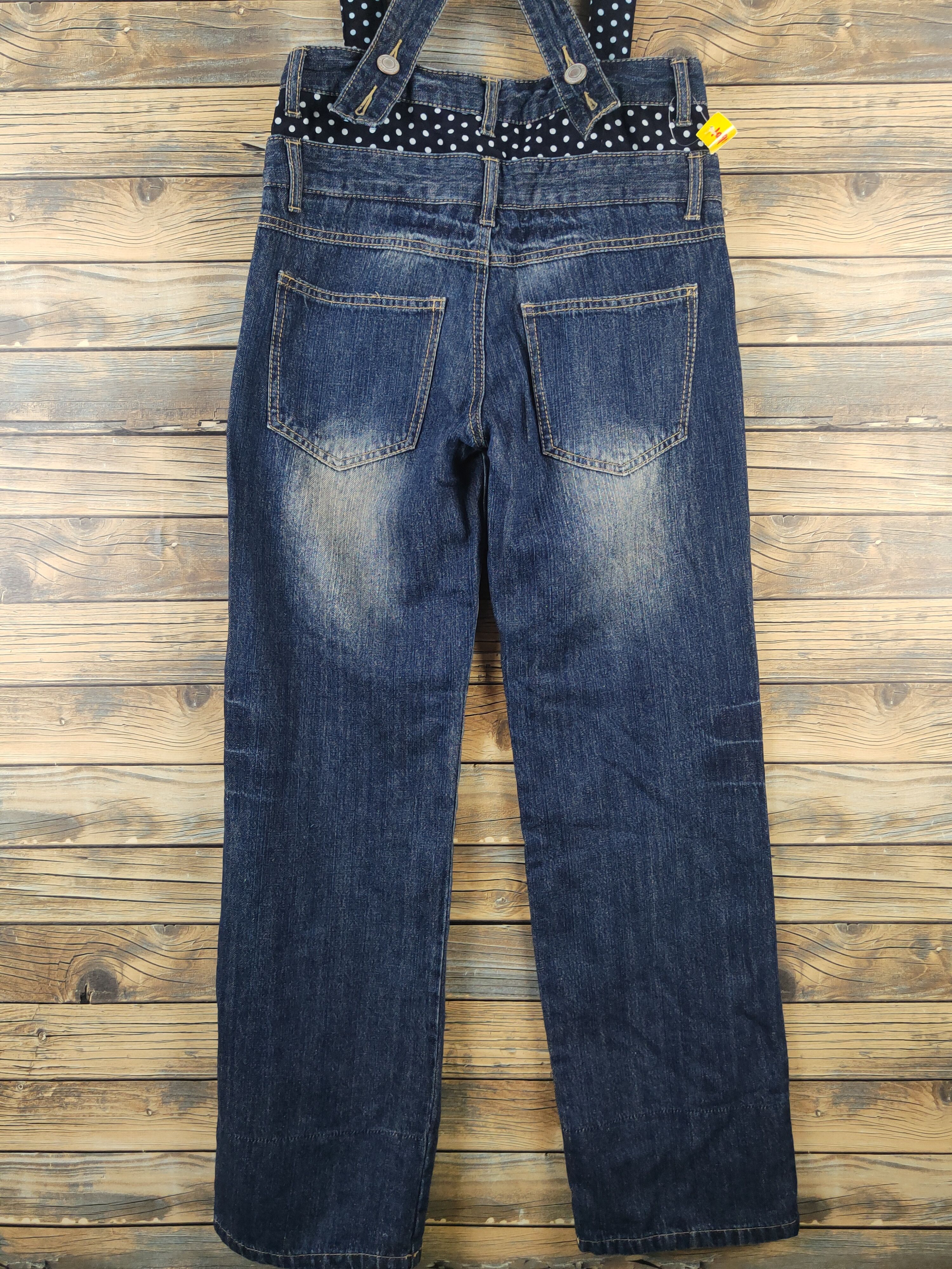 Japanese Brand DL Japanese Brand Dark Blue Suspender Soft Jeans #1090 Size 28" / US 6 / IT 42 - 13 Thumbnail