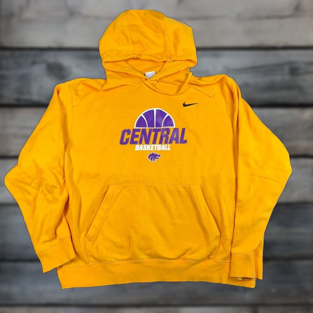 Nike Nike Central Wolves Basketball Hoodie Adult 2XL Yellow Purple Sweatshirt Size US XXL / EU 58 / 5 - 1 Thumbnail