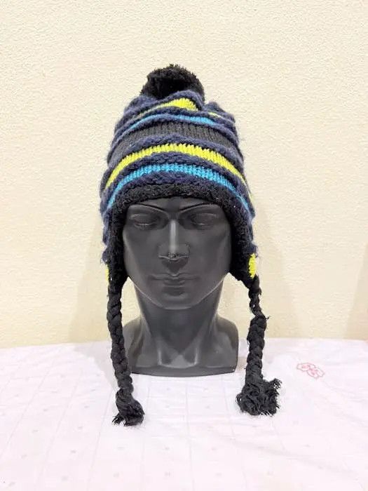 Japanese Brand × Kapital × Vintage Japanese Brand Knit Earflap Beanie Hat Size ONE SIZE - 2 Thumbnail
