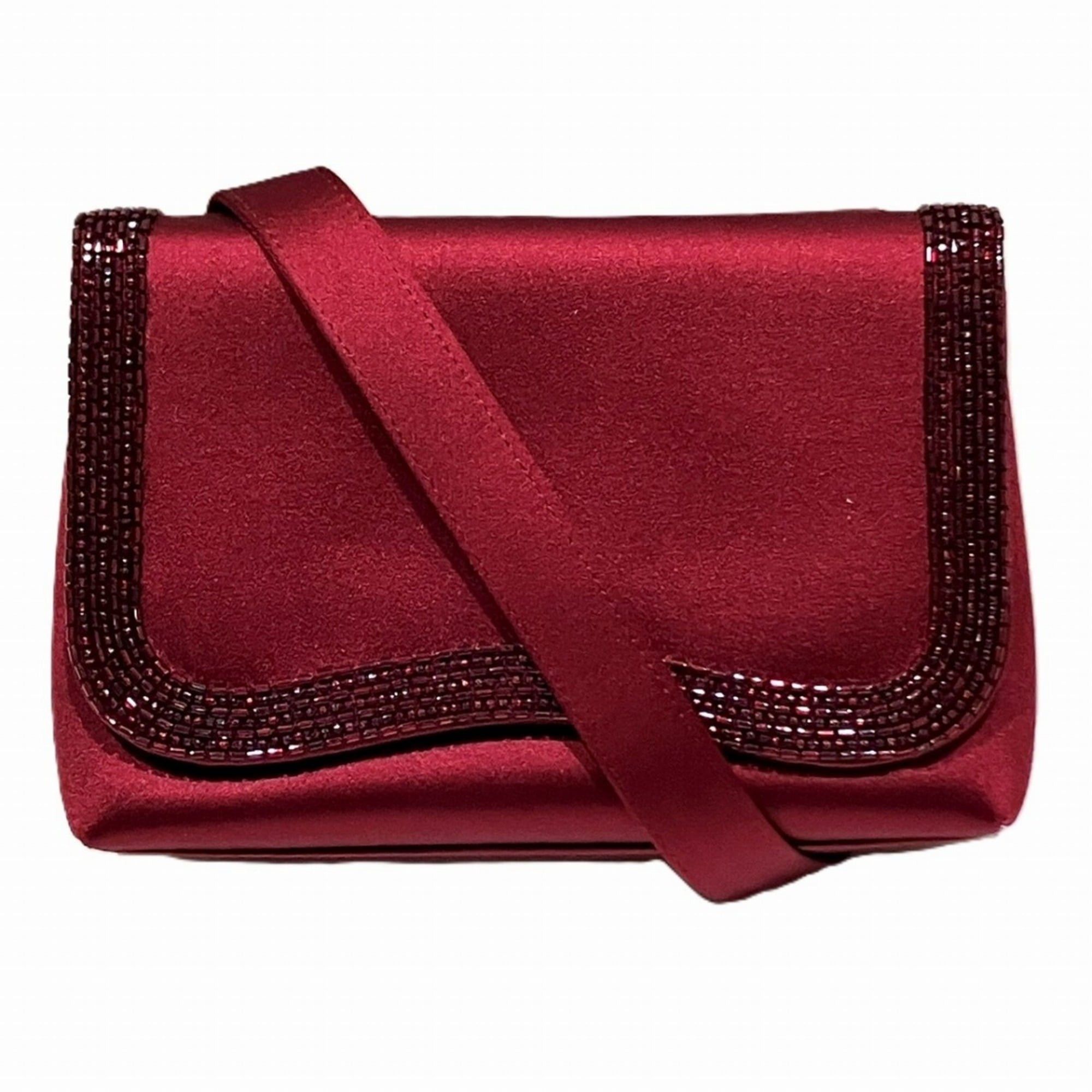 Chanel Chanel Shoulder Bag Coco Mark Satin Rhinestone Size ONE SIZE - 1 Thumbnail