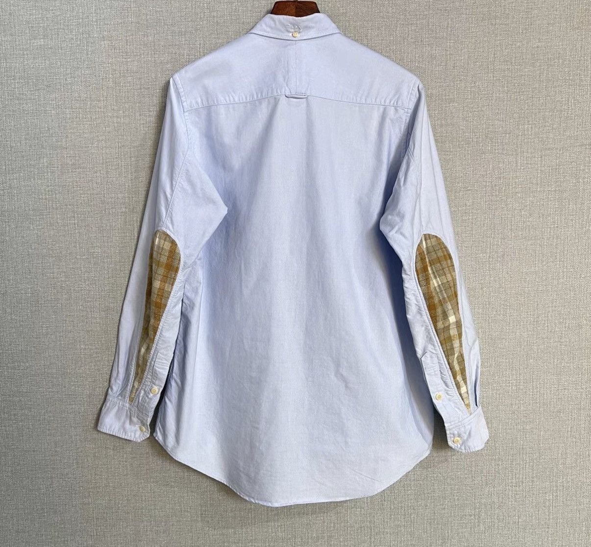 Visvim VISVIM Blue Water-Drop Fabric & Plaid Paneled Shirt Size US L / EU 52-54 / 3 - 2 Thumbnail