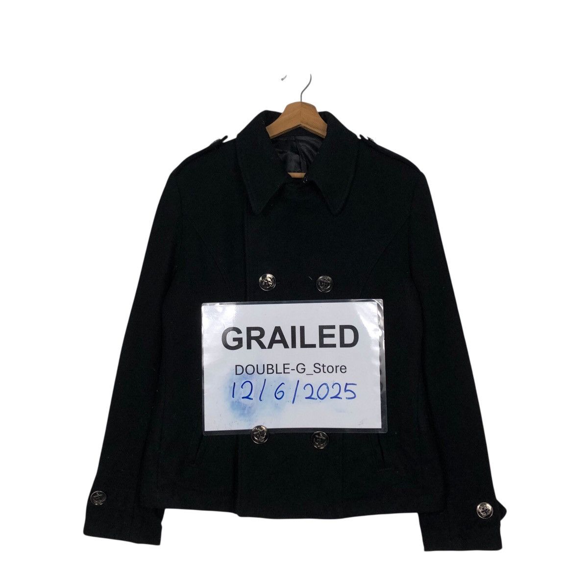 PPFM 📌Rich Black Vintage Wool Chore Jacket PPFM Issey Miyake Size US M / EU 48-50 / 2 - 1 Thumbnail