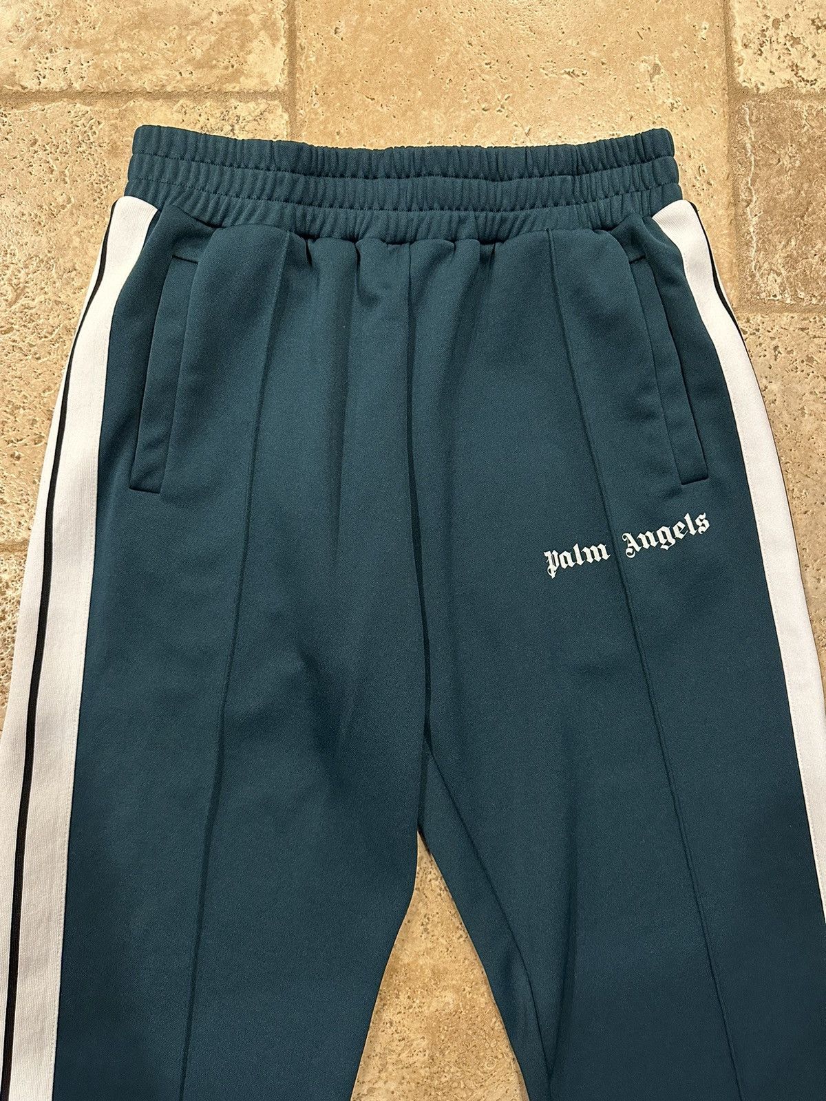 Palm Angels Palm Angels Forest Green Striped Track Pants Size US 34 / EU 50 - 4 Thumbnail