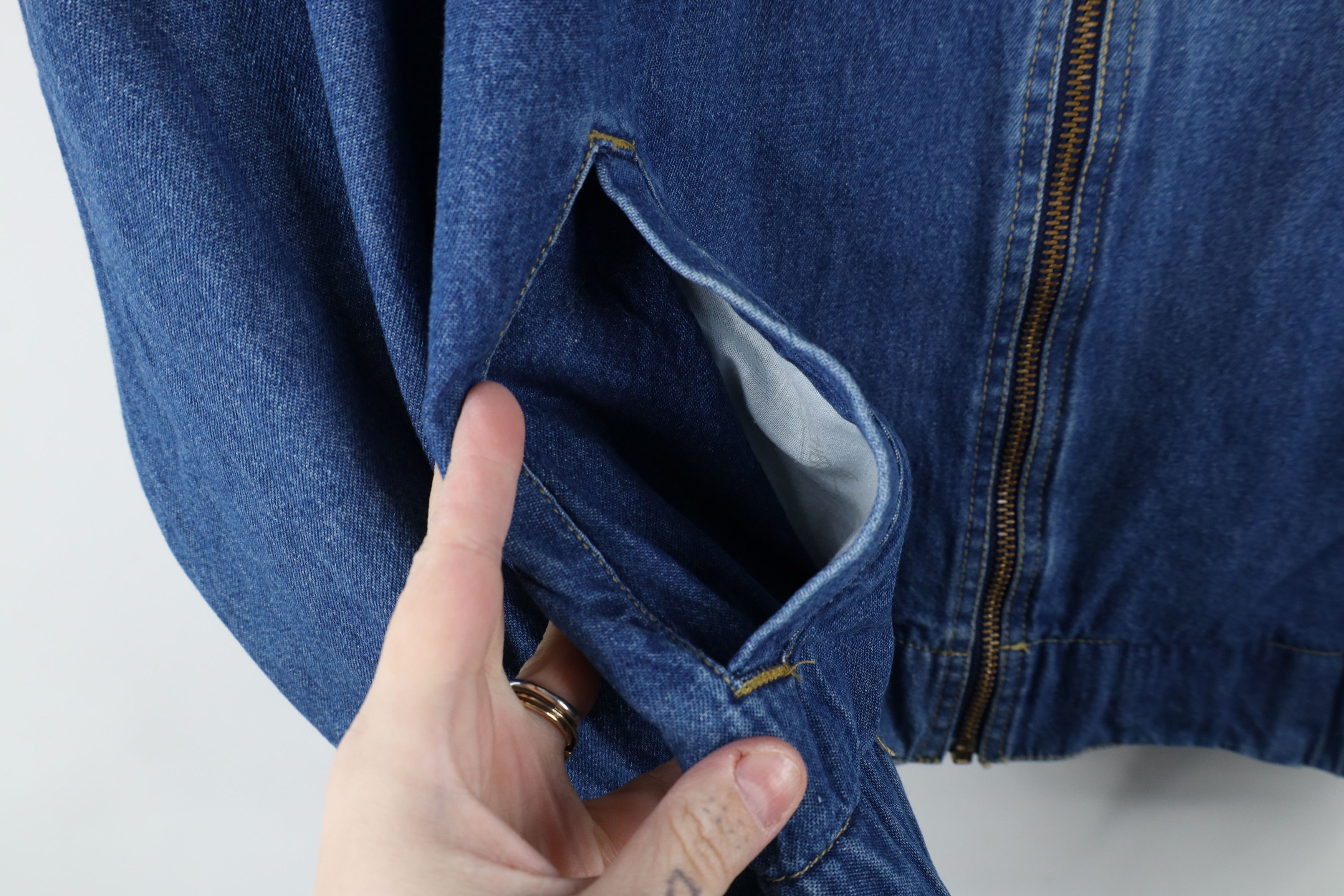 Vintage Vintage 70s Cherokee Denim Jean Bomber Jacket Blue USA Size XL / US 12-14 / IT 48-50 - 5 Thumbnail