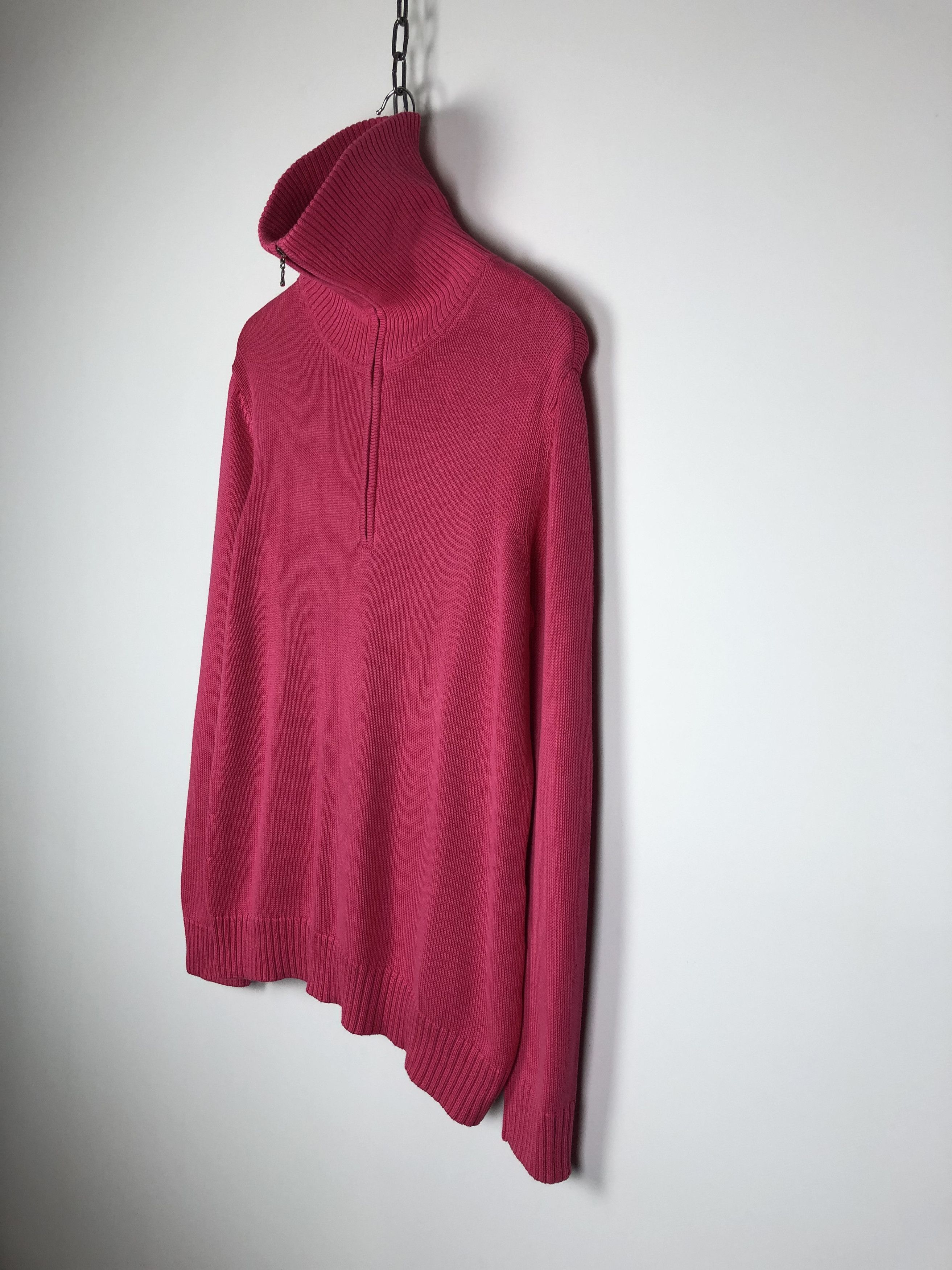 Bogner Bogner Knit Sweater 1/4 Zip Pullover Pink size US 16 Size XXL / US 16-18 / IT 52-54 - 6 Thumbnail