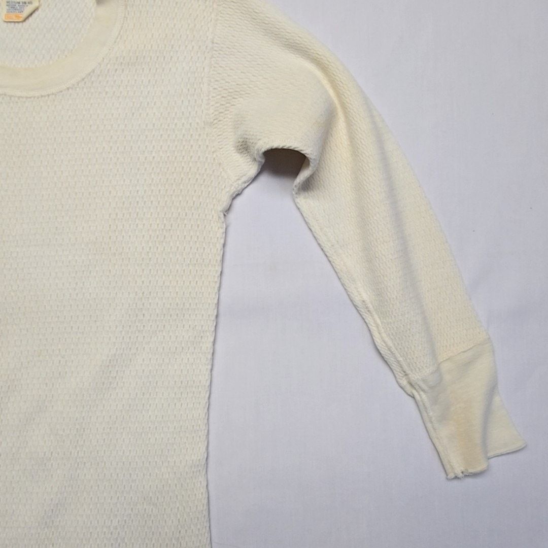 Sears Vintage Sears Thermal Shirt Cream 70s Mens Medium VTG Size US M / EU 48-50 / 2 - 4 Thumbnail