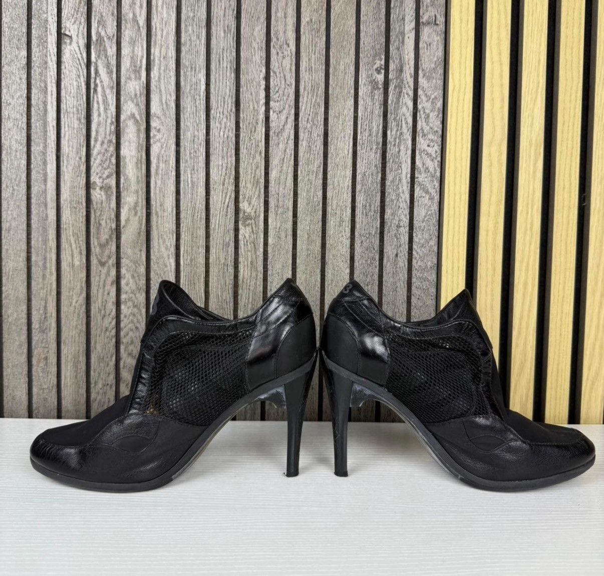 Y-3 2000s adidas Women's Y-3 Yohji Yamamoto Torsion Black Heel Size US 6.5 / IT 36.5 - 4 Thumbnail