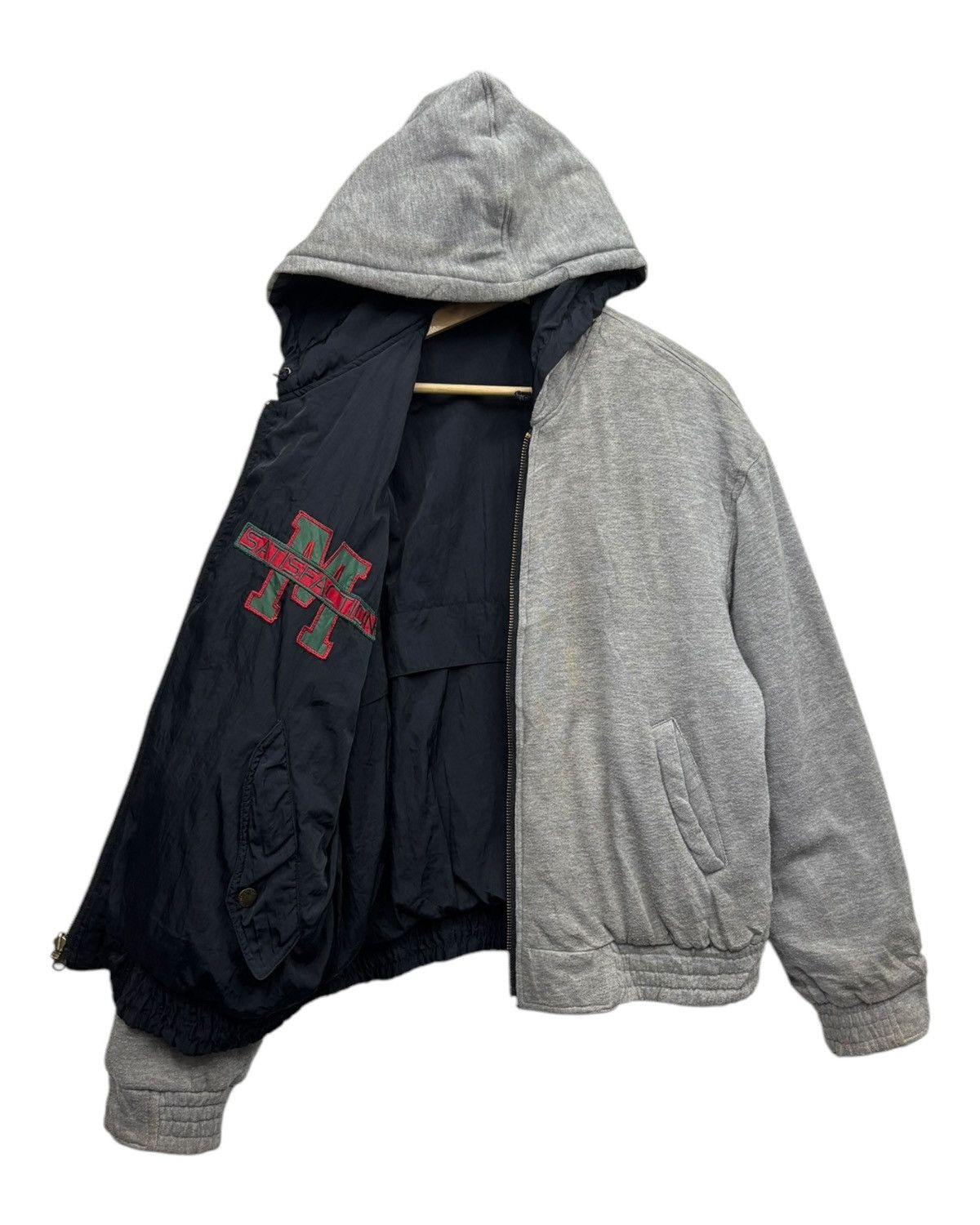 Issey Miyake RARE🔥MACHOPE SATISFACTION SENSATION BOMBER JACKET HOODIE Size US L / EU 52-54 / 3 - 3 Thumbnail