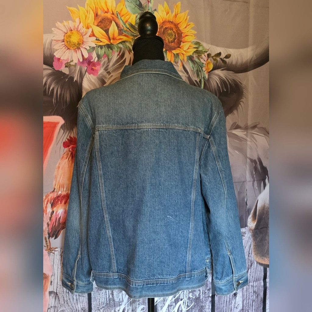 Sonoma Sonoma Denim Jacket with Heart Pin Size XXL / US 16-18 / IT 52-54 - 7 Thumbnail