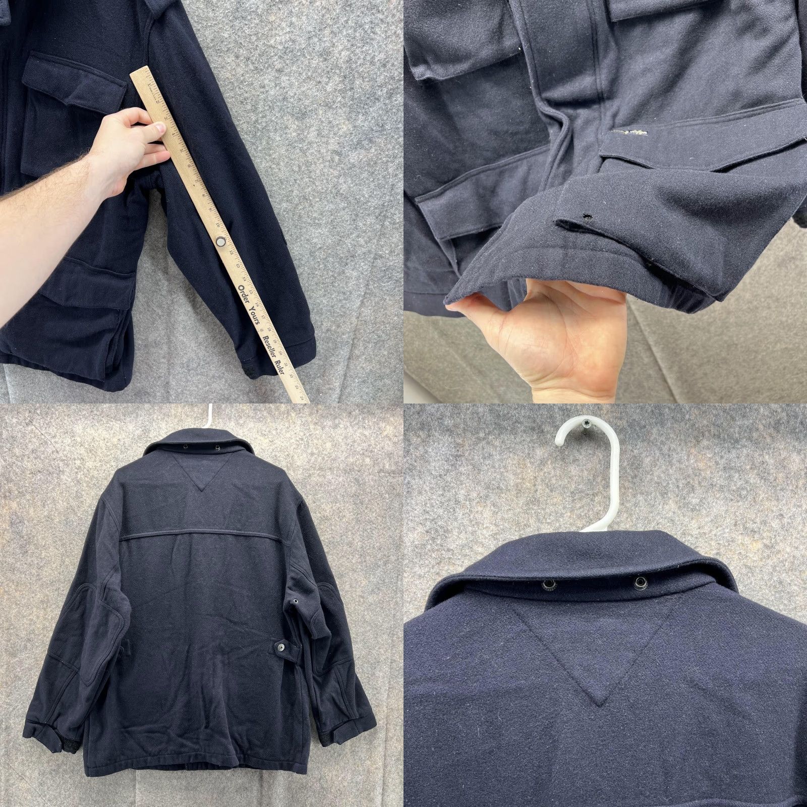 Tommy Hilfiger Tommy Hilfiger Jacket Men Large Blue Wool Coat Casual Overcoat Pockets Size US L / EU 52-54 / 3 - 8 Thumbnail