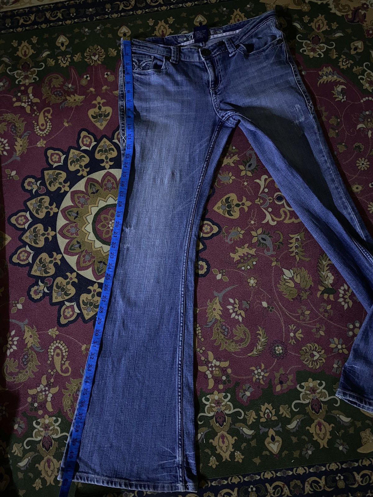 If Six Was Nine × Japanese Brand × Le Grande Bleu (L.G.B.) 🔥FLARE🔥Japanese Brand Vanity Premium Super Flare Denim Size US 33 - 16 Thumbnail