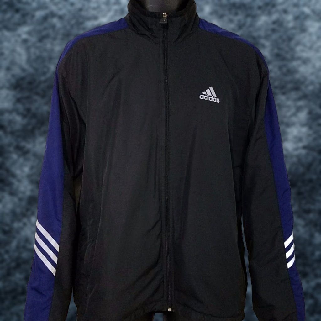 Adidas VINTAGE Adidas Windbreaker Jacket Mens Size Medium Black 90s Hip Hop Full Zip Size US M / EU 48-50 / 2 - 1 Thumbnail