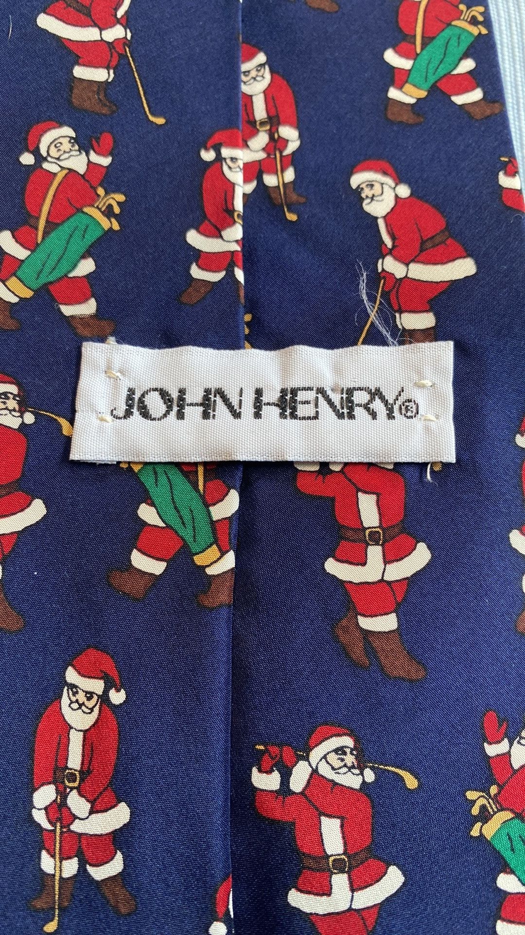John Henry John Henry Santa Claus playing golf tie Size ONE SIZE - 3 Thumbnail