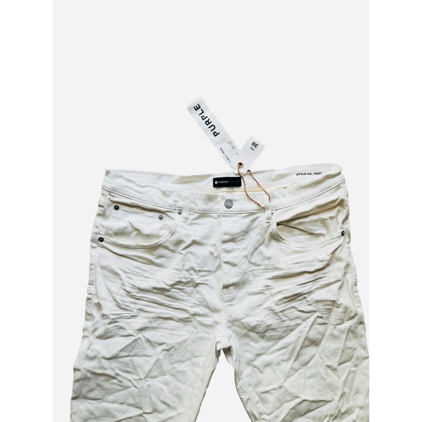 Purple Brand Purple Brand Jeans Mens Slim Fit White P001 Size 38/34 Size US 38 / EU 54 - 2 Thumbnail