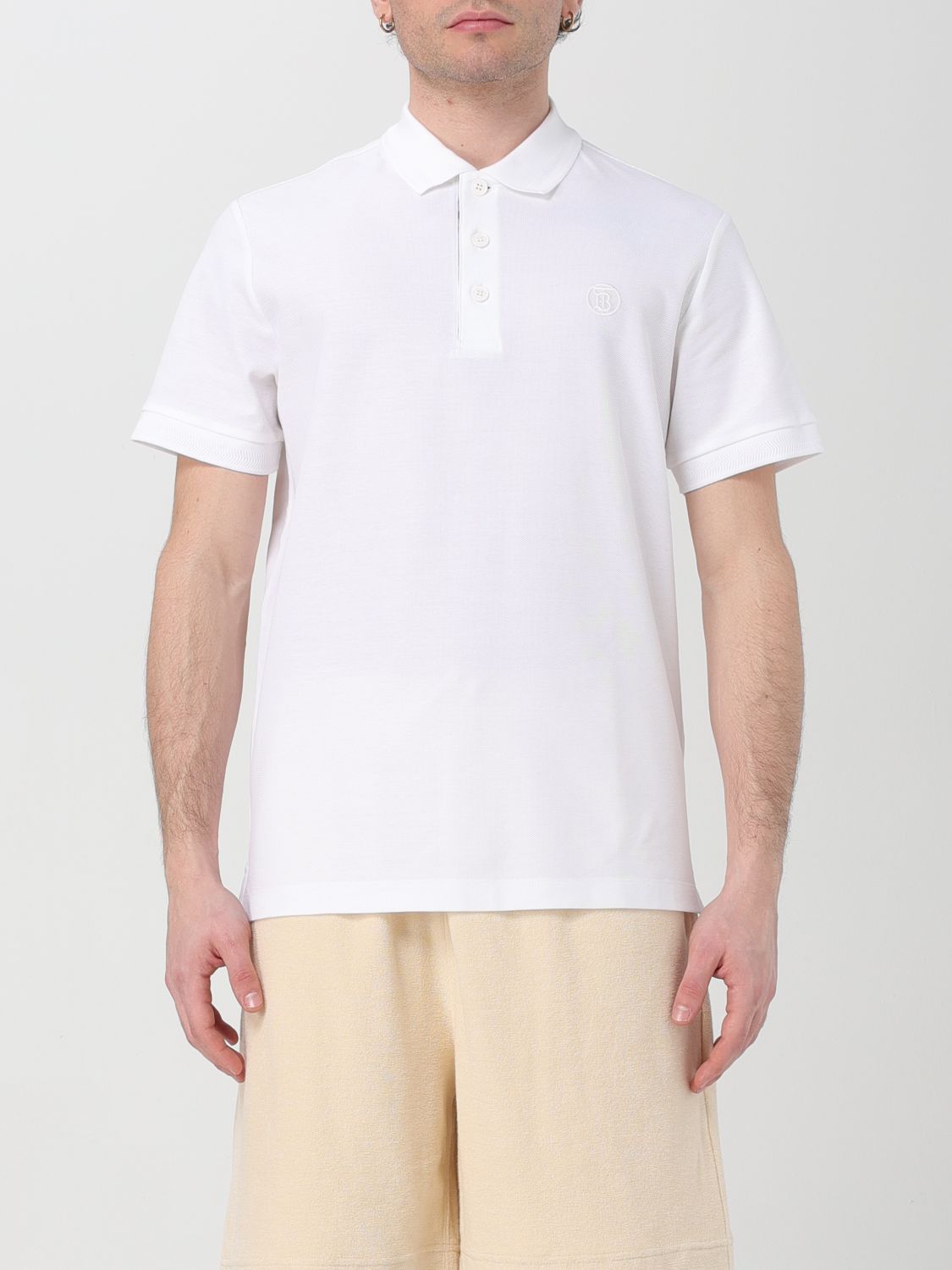 image of Burberry Polo Shirt Men White (Size 2XL)