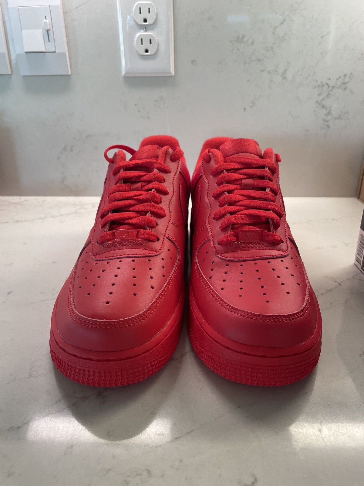 Nike Air Force 1 Triple Red Size US 11 / EU 44 - 4 Thumbnail