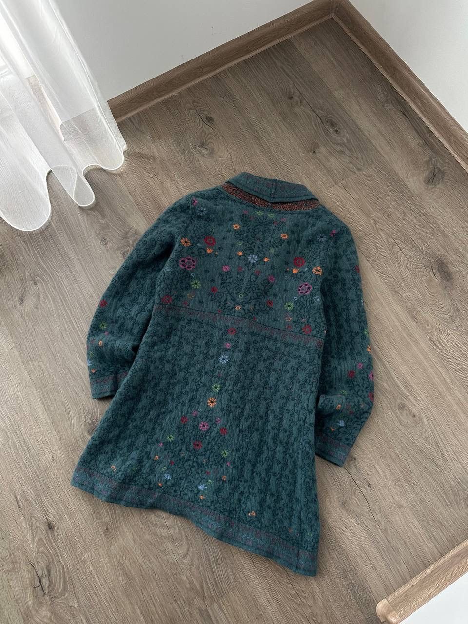 Japanese Brand × Vintage Vintage DUNQUE Wool Cardigan Floral Sweater Size US M / EU 48-50 / 2 - 12 Thumbnail