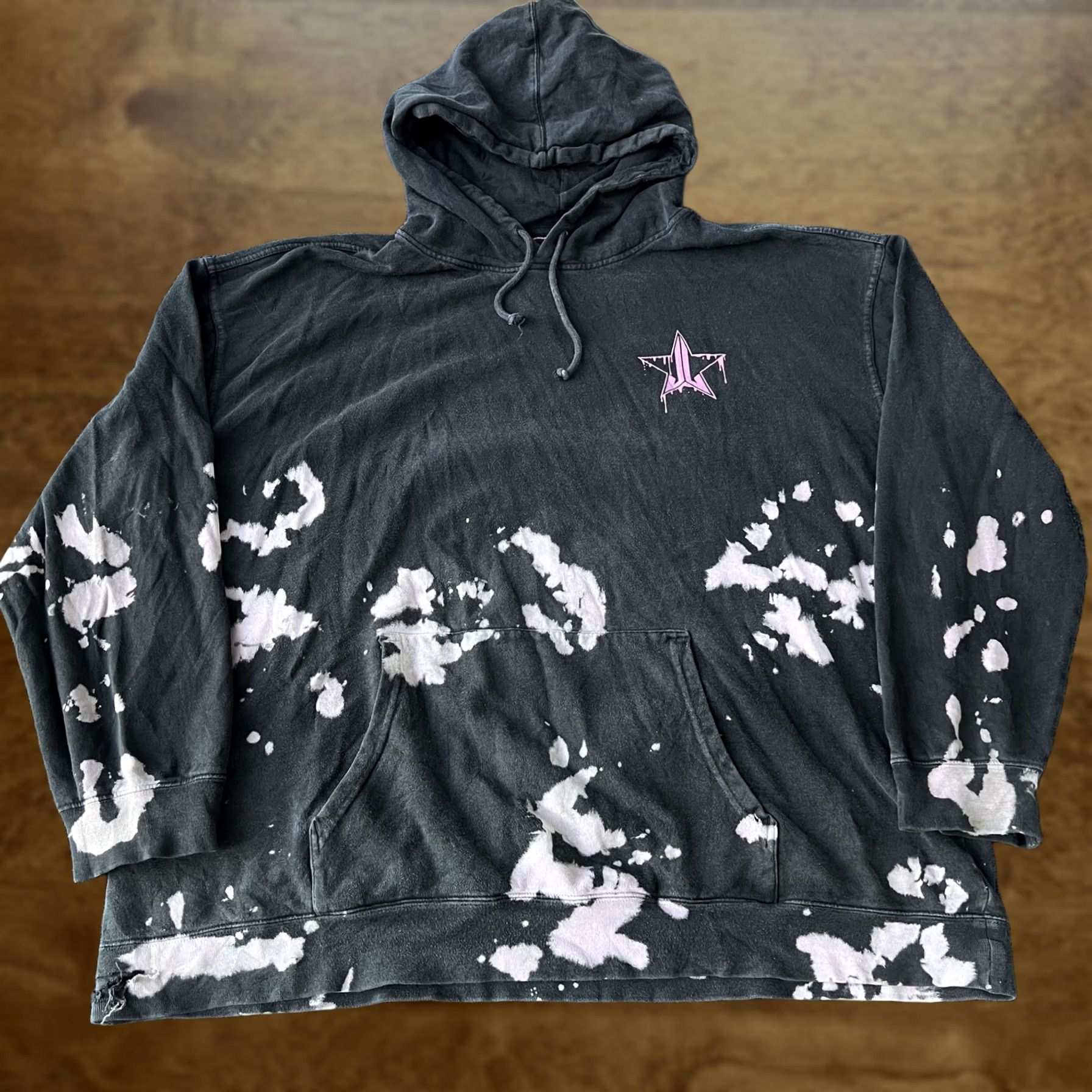 Vintage VINTAGE Jeffree Star Fashion Hoodie Mens 3XL Black Pink Bleach Dye Teddy Bear Graphic Size US XXL / EU 58 / 5 - 1 Thumbnail