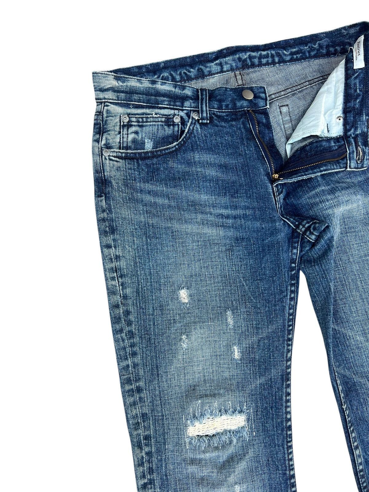 Vintage ABX. Japan Ripped Distressed Denim Studded Bootcut Jeans Size US 30 / EU 46 - 6 Thumbnail