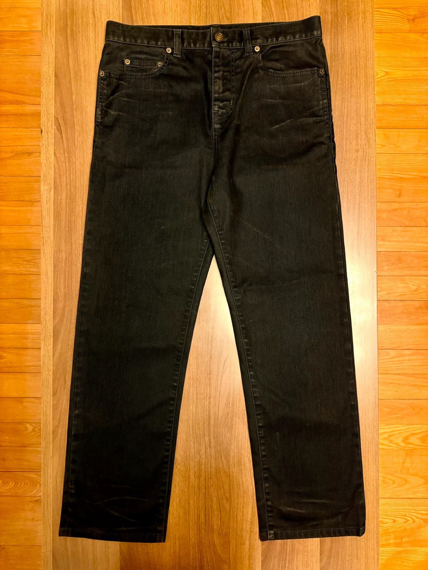 Saint Laurent Paris saint laurent black straight-leg denim pants Size US 29 - 1 Thumbnail