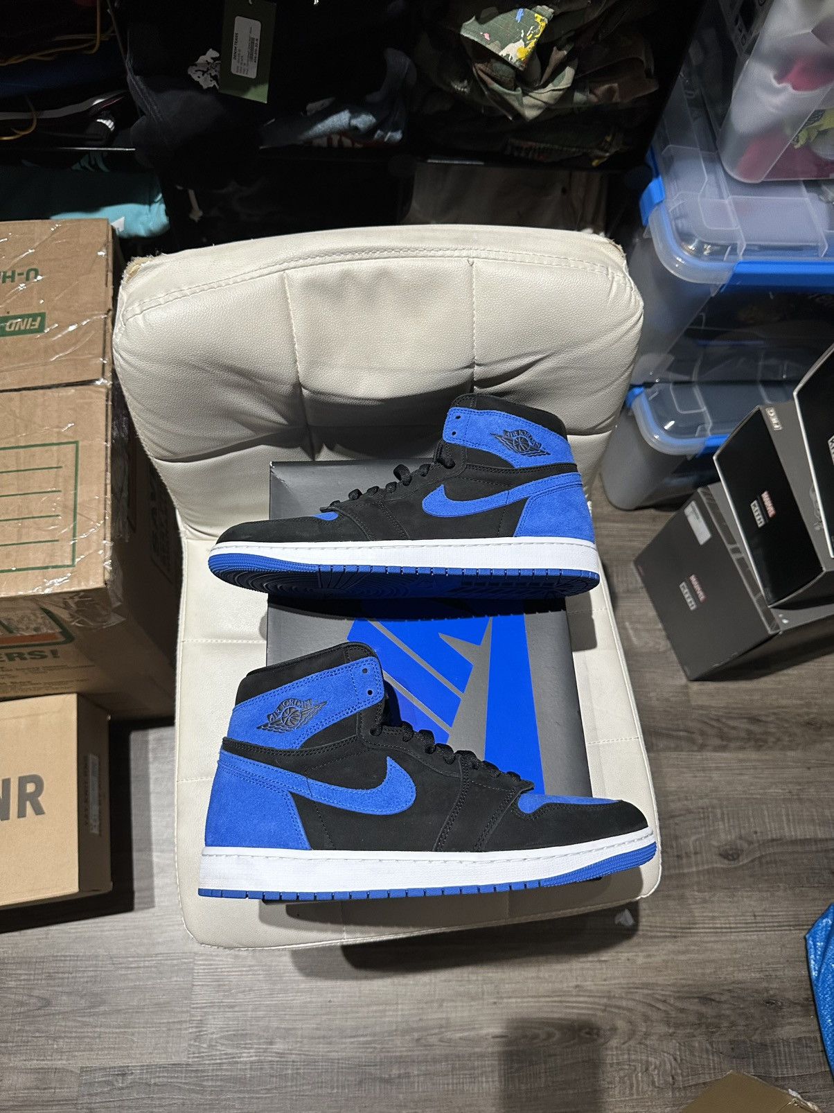 Nike Nike Air Jordan 1 High Royal Black Men Sz 12 DZ5485-042 Used Size US 12 / EU 45 - 2 Thumbnail