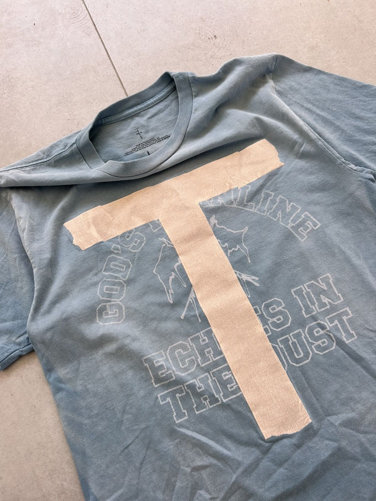 Travis Scott Travis Scott Coachella 2025 Ttape Light Blue Shirt Size US L / EU 52-54 / 3 - 3 Thumbnail