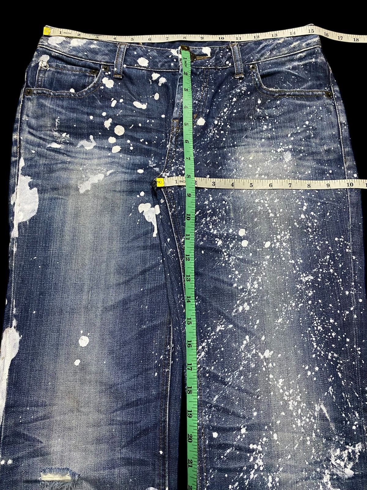 Nicole Club Vintage Japanese Brand Paint Splatter Distressed Loose Jeans Size US 30 / EU 46 - 11 Thumbnail