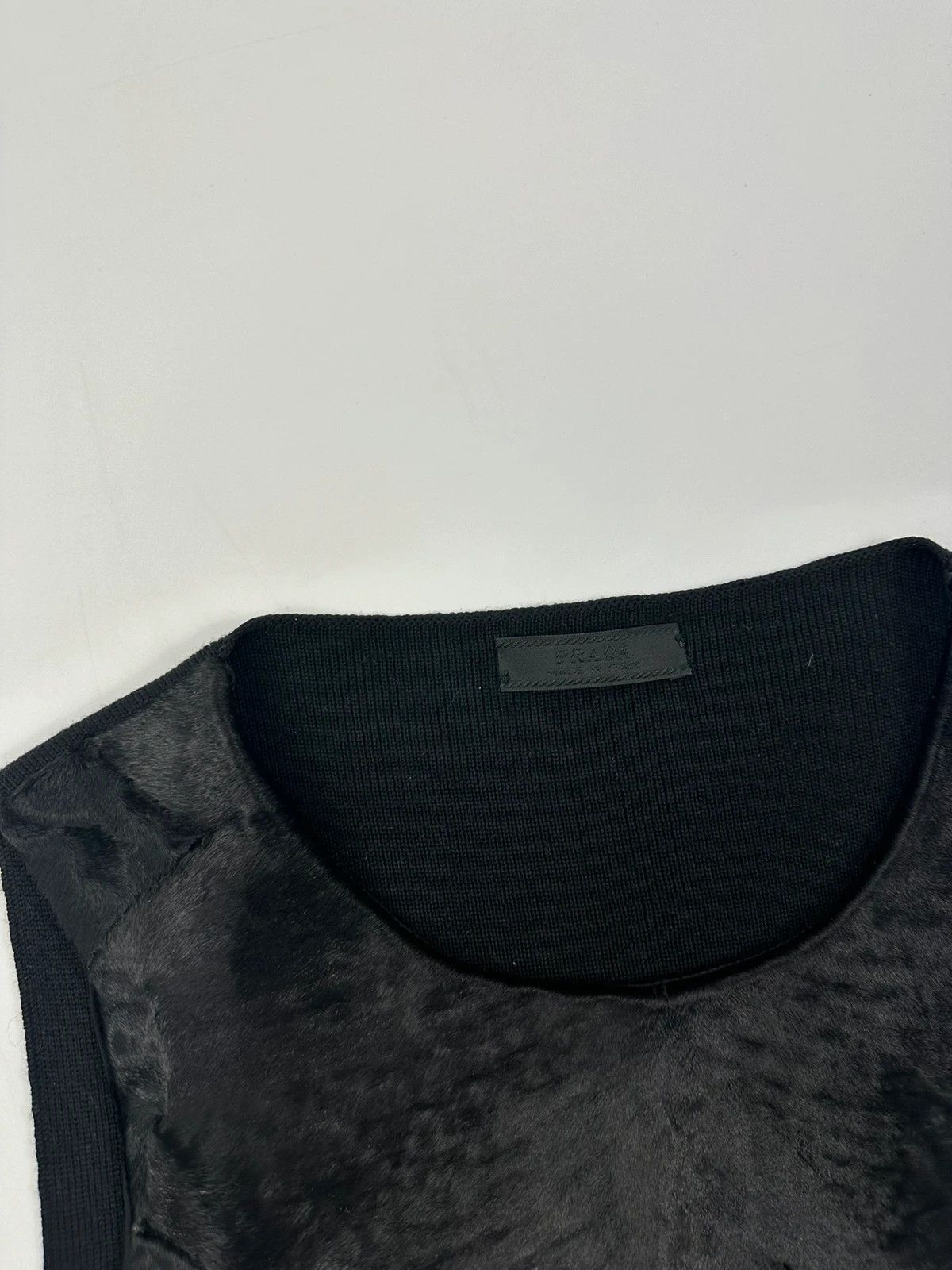 Prada Prada FW1999 Black Wool Fur Tank Top Size M / US 6-8 / IT 42-44 - 2 Thumbnail