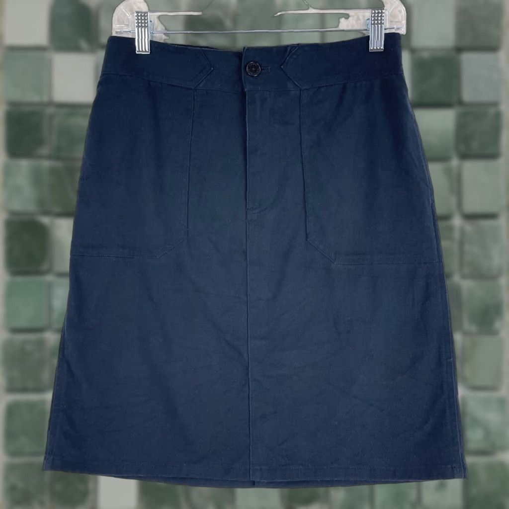 Ralph Lauren Lauren Ralph Lauren Black A-Line Knee Length Skirt Womens Size 4 Cotton Spandex Size 27" / US 4 / IT 40 - 1 Thumbnail