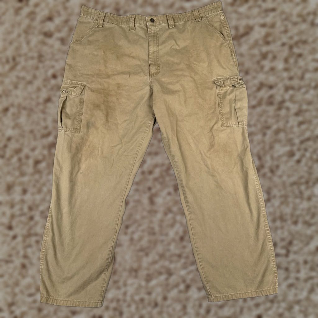 Wrangler Wrangler Pants Men 44 Brown Workwear Twill Cargo Cotton Durable 42x29 READ Size US 44 / EU 60 - 1 Thumbnail