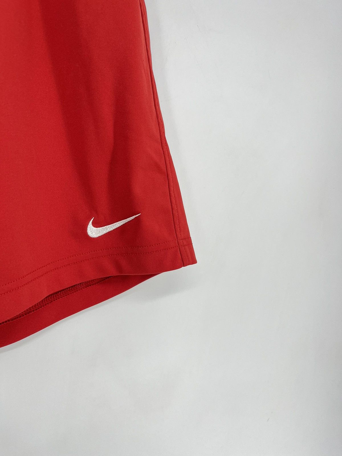 Nike 90s Vintage Nike Red Nylon Mini Swoosh Shorts Travis Styl Size US 36 / EU 52 - 4 Thumbnail