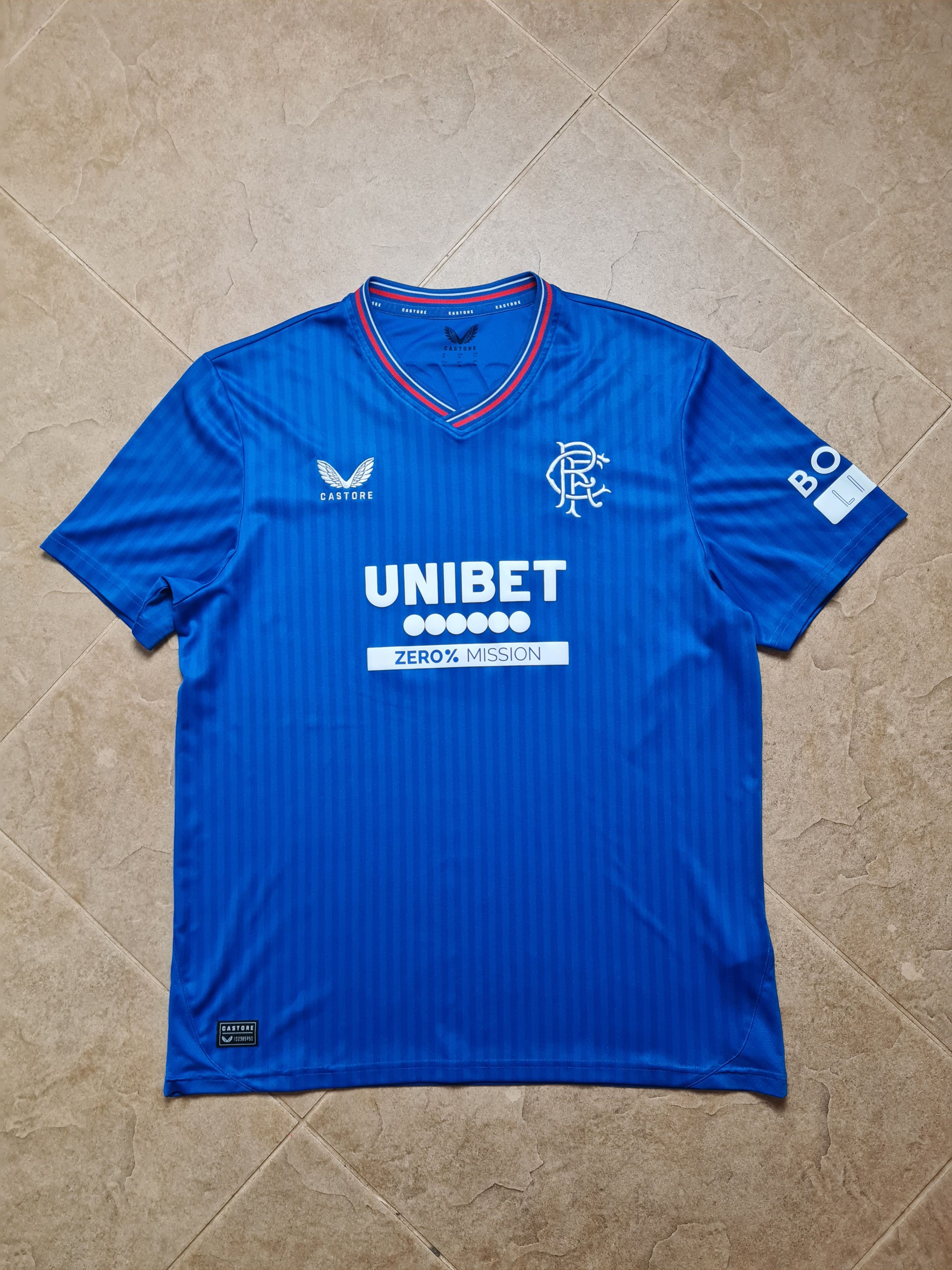 Castore JERSEY RANGERS 2023 2024 HOME SHIRT SOCCER GLASGOW SCOTLAND Size US XL / EU 56 / 4 - 5 Thumbnail