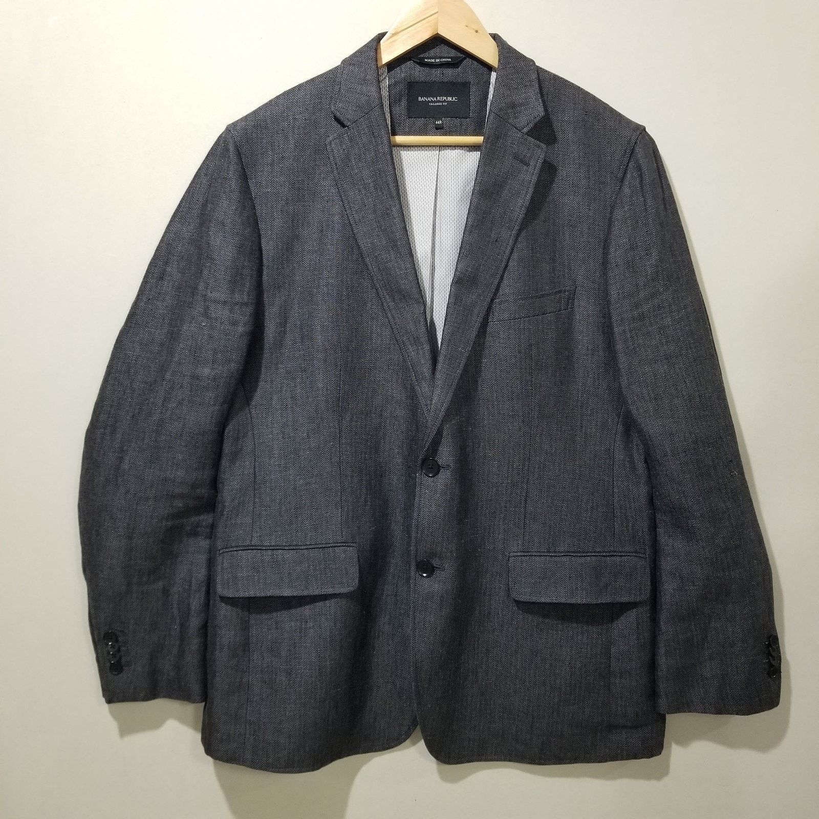 Banana Republic Banana Republic Blazer Mens 44R Tailored Sport Coat Linen Size 44R - 1 Thumbnail