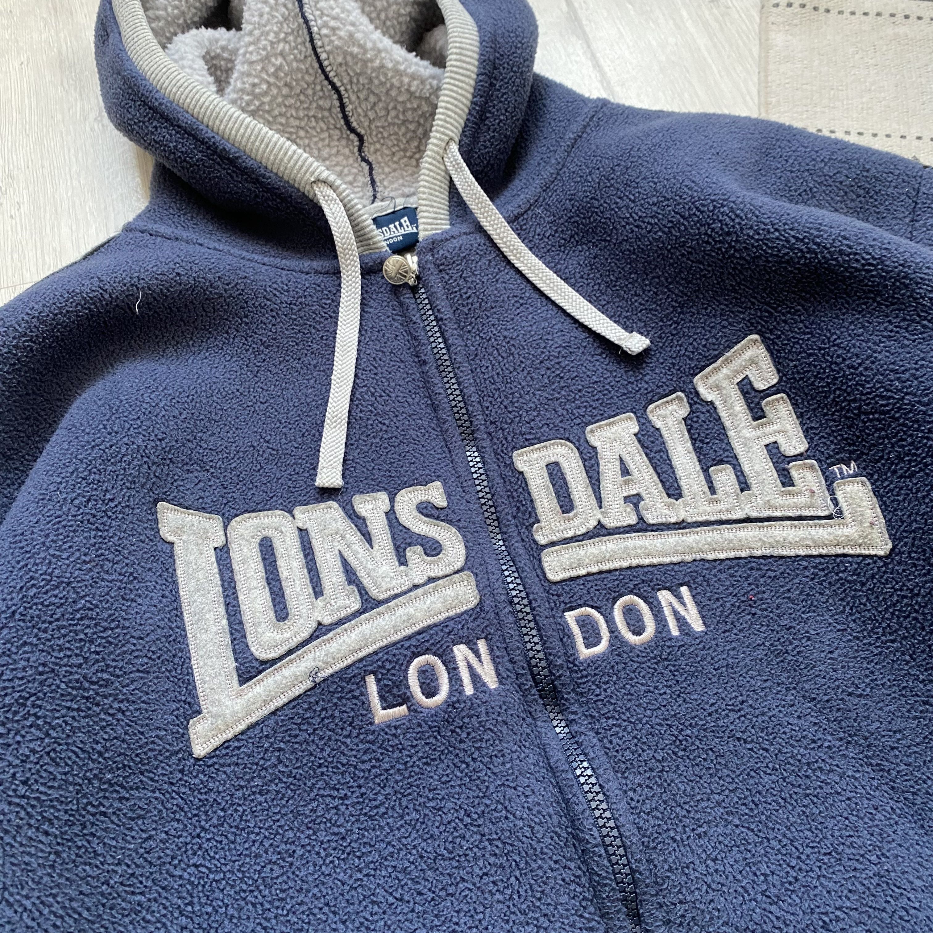 Lonsdale ❄️ Vintage Lonsdale Heavy fleece Hoodie Sherpa jacket Y2K Size US XL / EU 56 / 4 - 5 Thumbnail