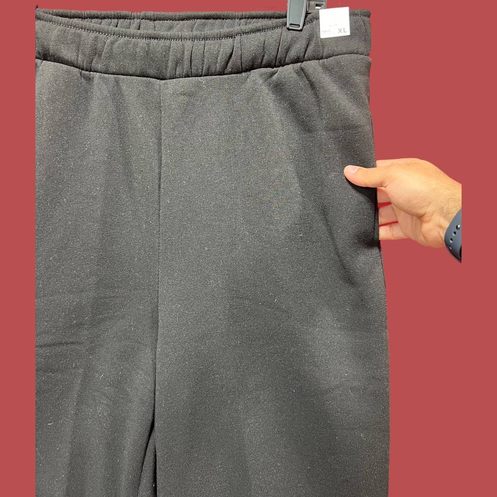 rue21 Rue 21 - Men's Wide Leg Cargo Sweatpants - Black - Extra Lar Size ONE SIZE - 12 Thumbnail
