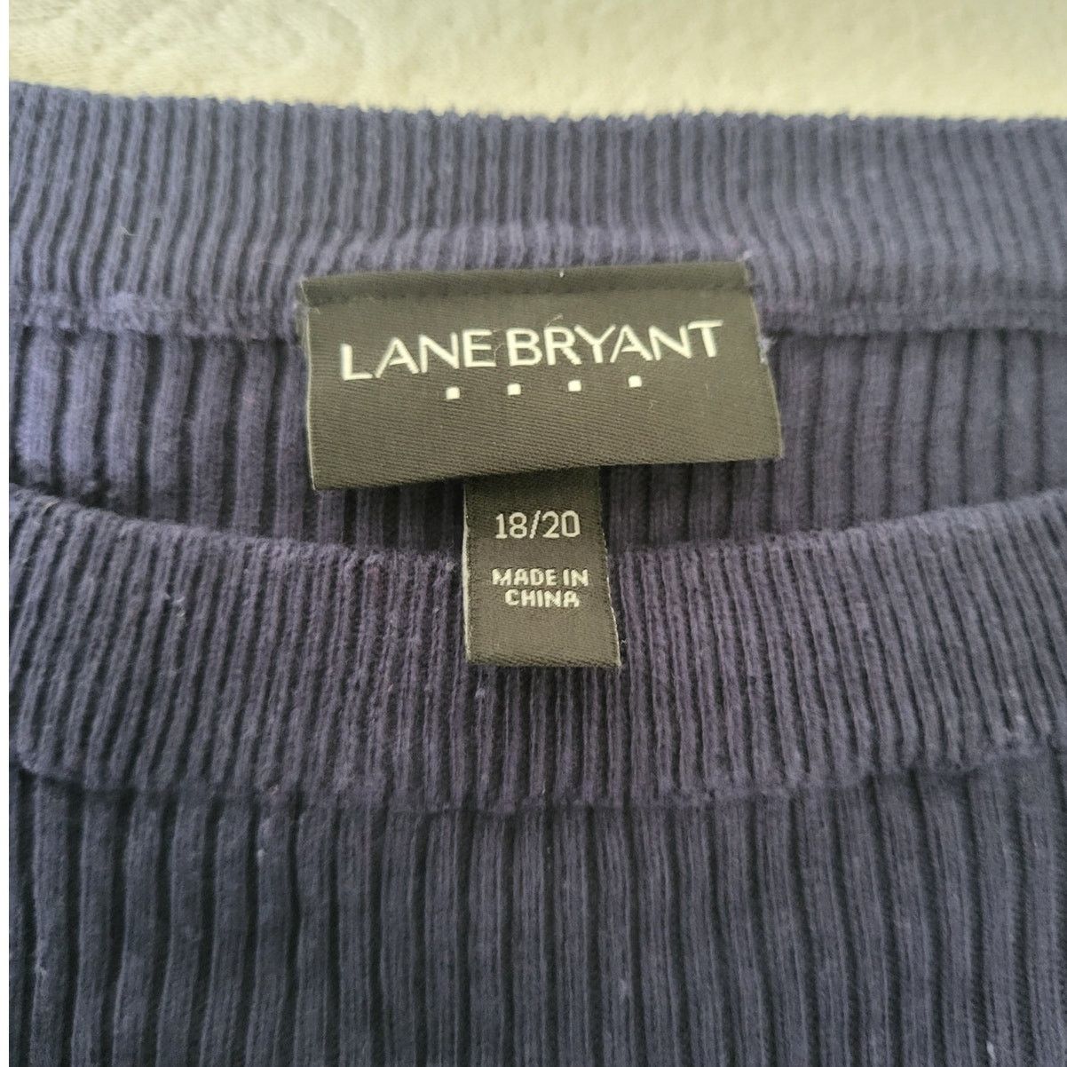 Other Lane Bryant Navy Blue Long Sleeve Ribbed Top - 18/20 Size XXL / US 16-18 / IT 52-54 - 4 Thumbnail