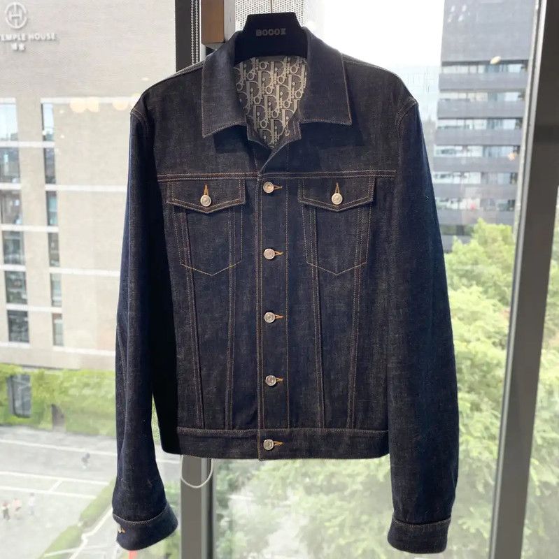 Dior Dior Women's Dark Blue Denim Jacket 0089 Size ONE SIZE - 1 Thumbnail