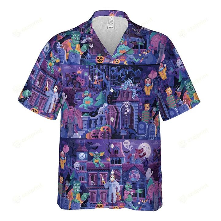 Other Retro Monster Party Hawaiian Shirt Size US L / EU 52-54 / 3 - 2 Thumbnail