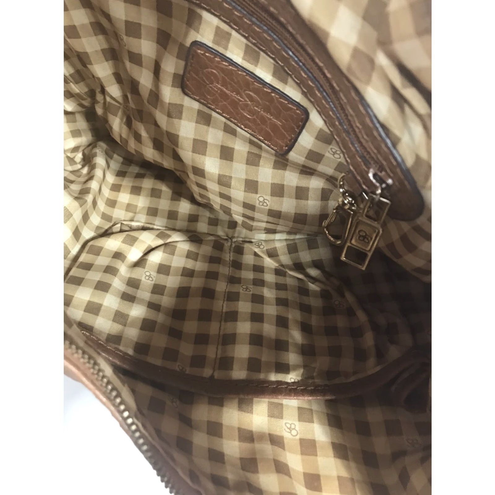 Jessica Simpson Jessica Simpson Caramel Faux Leather Shoulder Bag Large 16 in Business Casual Travel Womens Size ONE SIZE - 4 Thumbnail