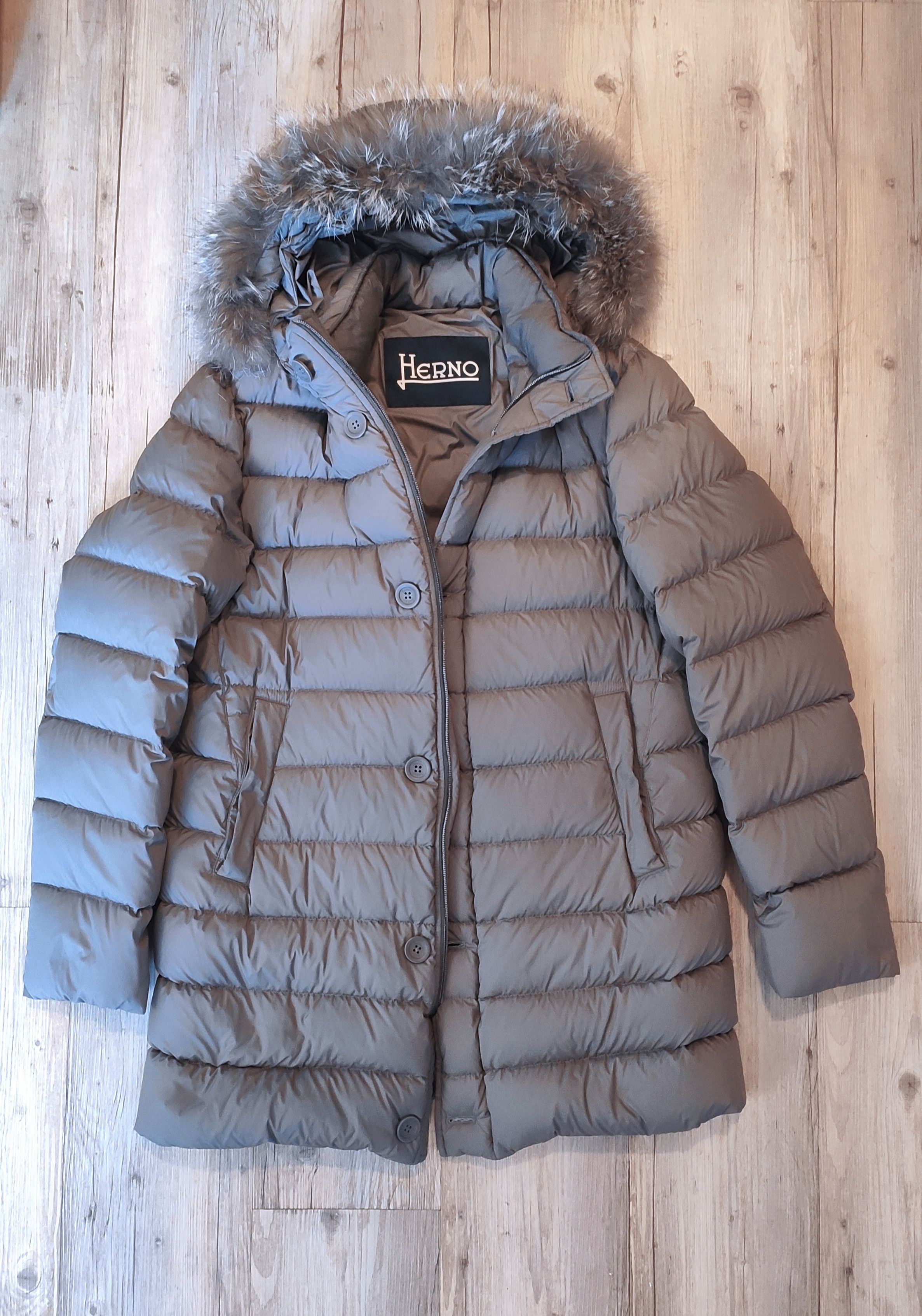 image of Herno Polar Tech Down Parka.like Saint Laurent Or Hermes in Beige, Men's (Size Large)