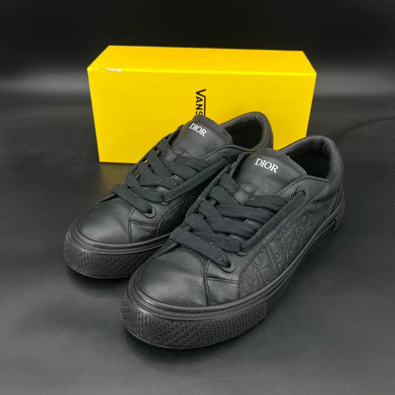 Dior Dior B33 Black Embossed 46 (Box, Soles Taped, Worn) Size US 13 / EU 46 - 1 Thumbnail