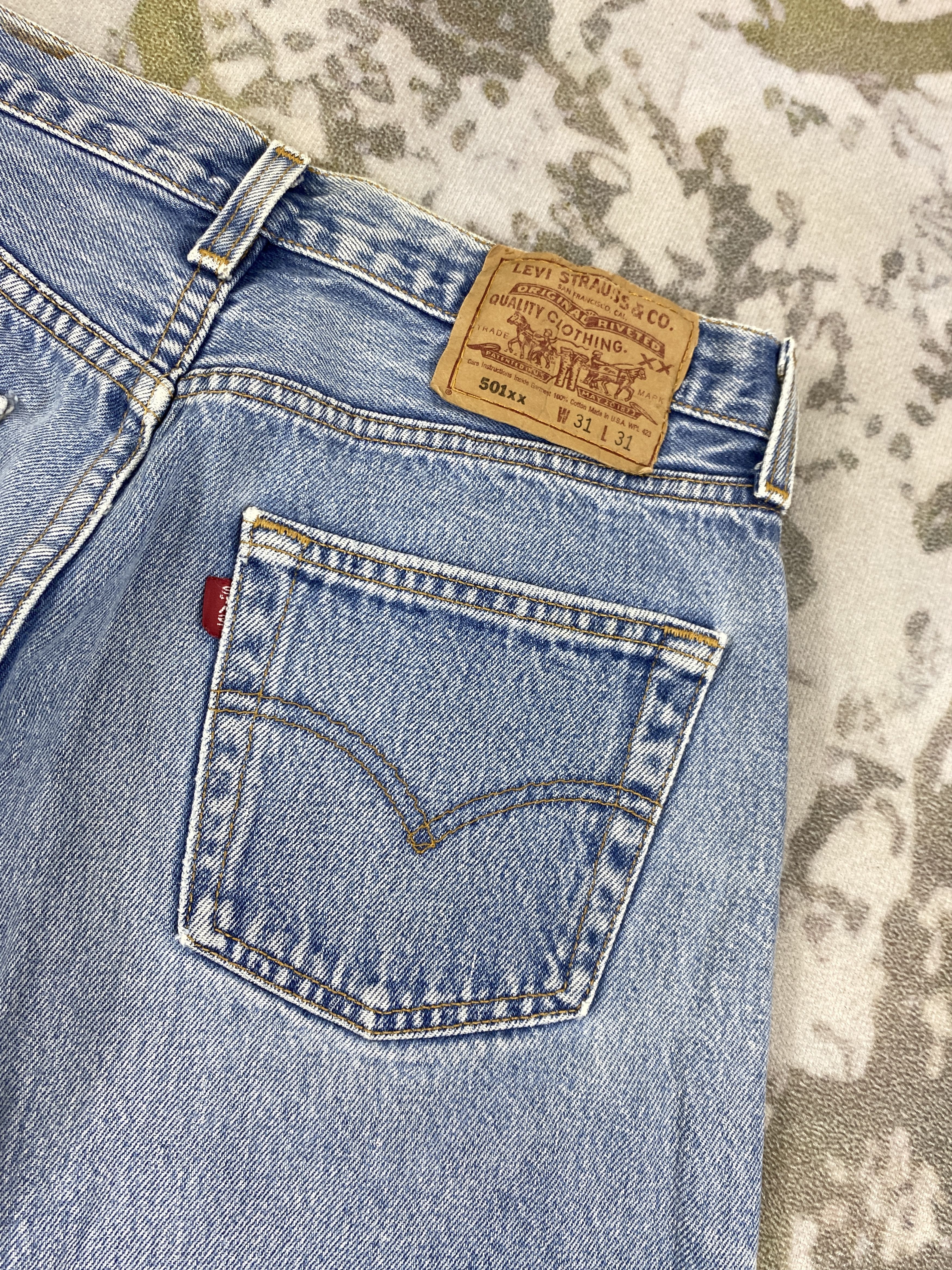Levi's Faded Blue Vintage Levis 501 Jeans 29x19 - JN3031 Size US 29 - 3 Thumbnail