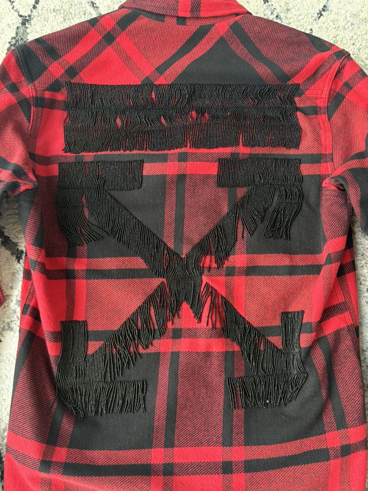 Off-White Off White Flannel Long-sleeve with Tassel/Fringe Logo Size US M / EU 48-50 / 2 - 1 Thumbnail