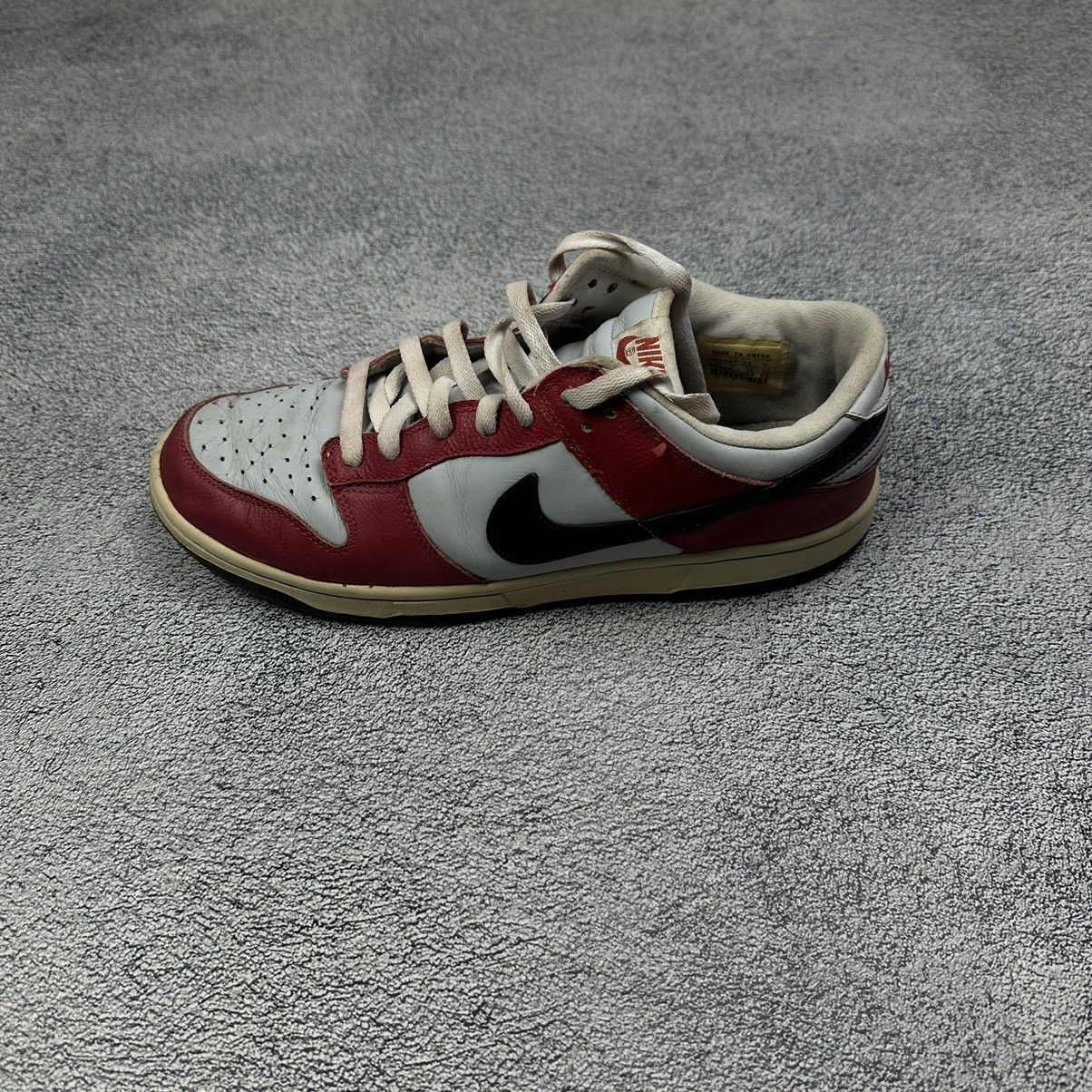 Nike × Vintage Rare! Vintage 2005 Nike Dunk Low Red Sail Black Chicago Size US 10 / EU 43 - 3 Thumbnail