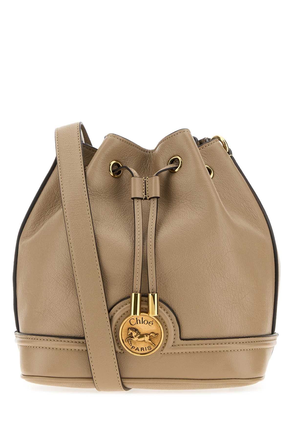 Chloe Cappuccino Leather Bucket Bag Size ONE SIZE - 1 Thumbnail
