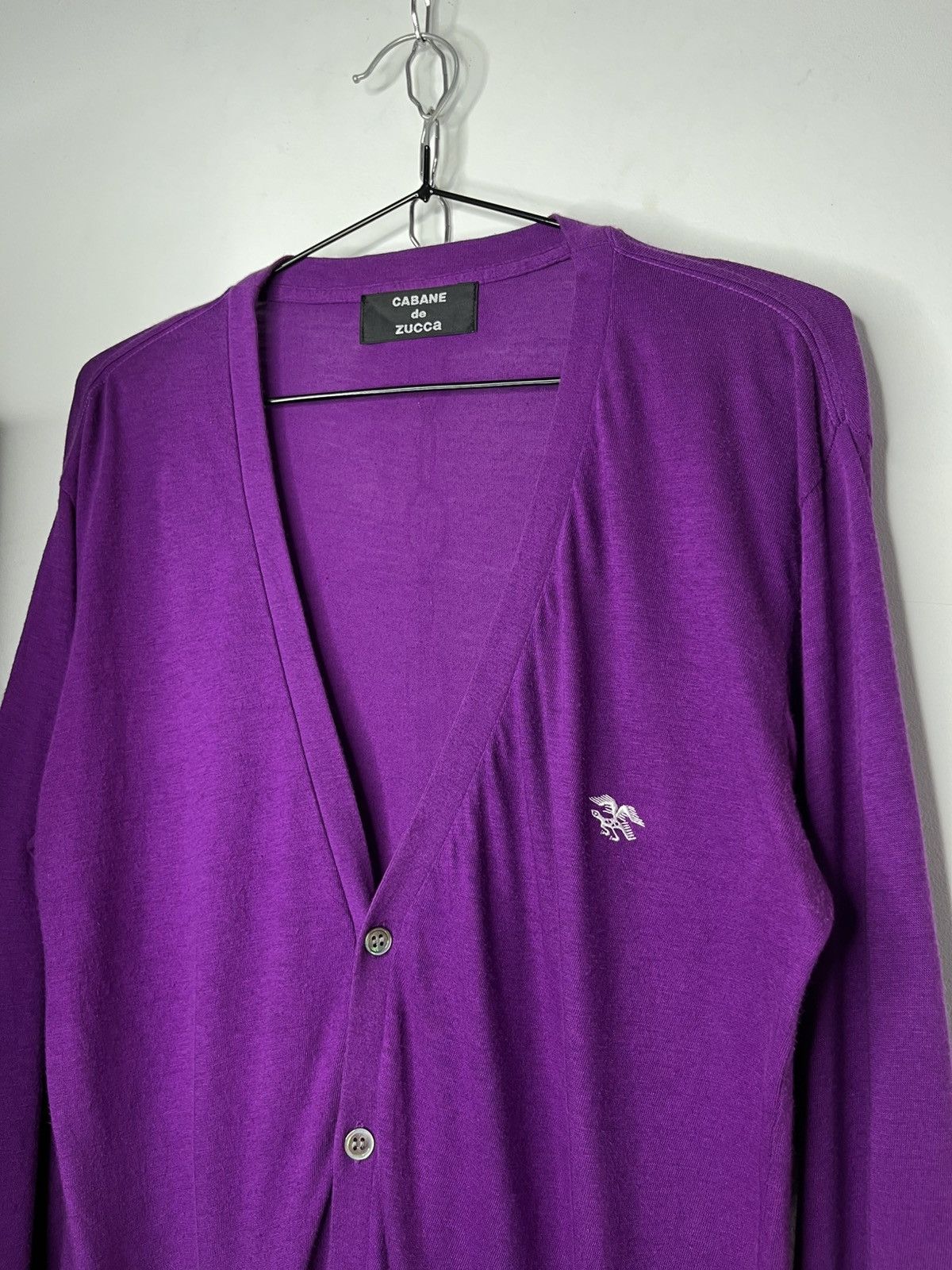 CABANE de ZUCCa Cabane De Zucca Issey Miyake Purple Cardigan Embroidered Size M / US 6-8 / IT 42-44 - 2 Thumbnail