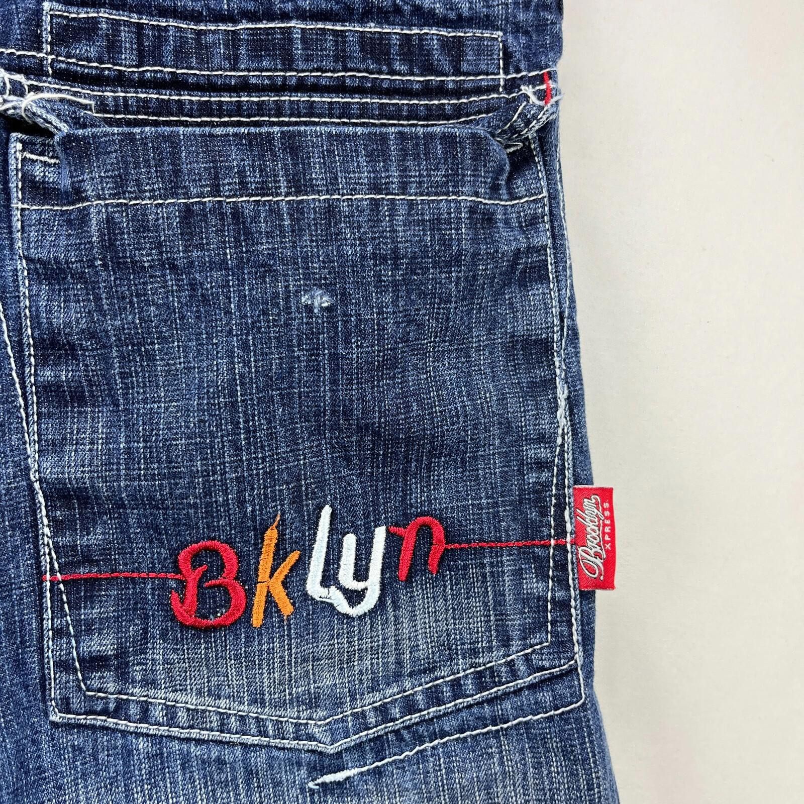 Vintage Vintage Y2K Brooklyn Express Baggy Denim Shorts 34 Jorts Size US 34 / EU 50 - 3 Thumbnail