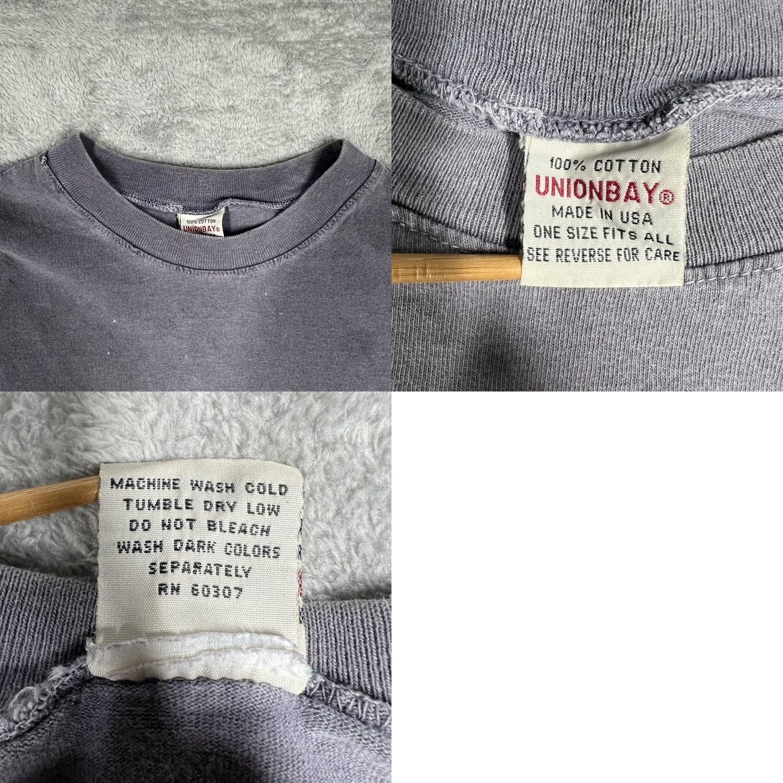 Vintage VINTAGE Unionbay Men’s T-Shirt XL Gray Graphic Tee Distressed 1990s Grunge Mens/Men’s Shirt Short Sleeve 100% Cotton USA Original Size US XL / EU 56 / 4 - 9 Thumbnail