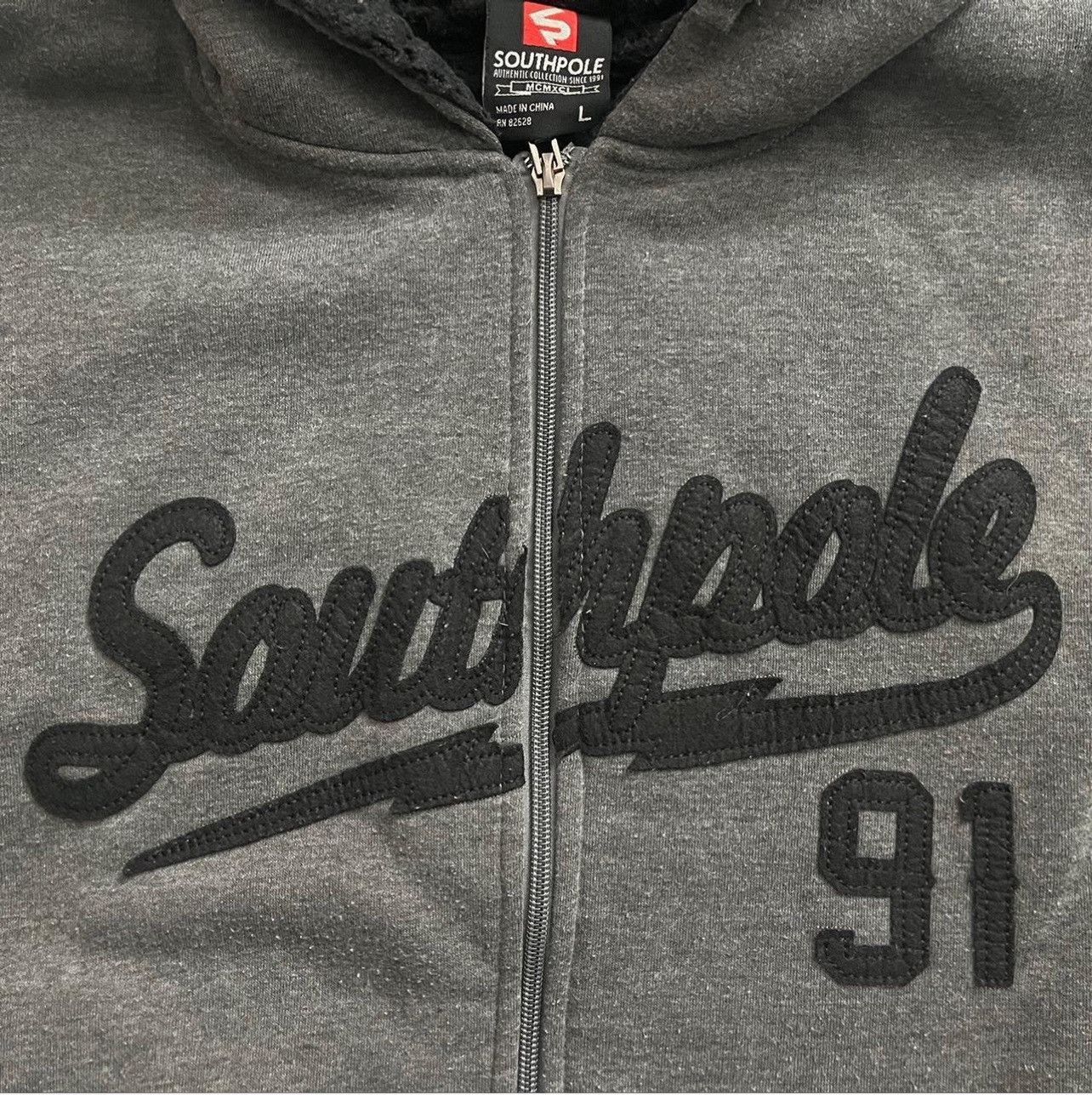Southpole Black Vintage Southpole Zip-Up Hoodie Size US L / EU 52-54 / 3 - 2 Thumbnail