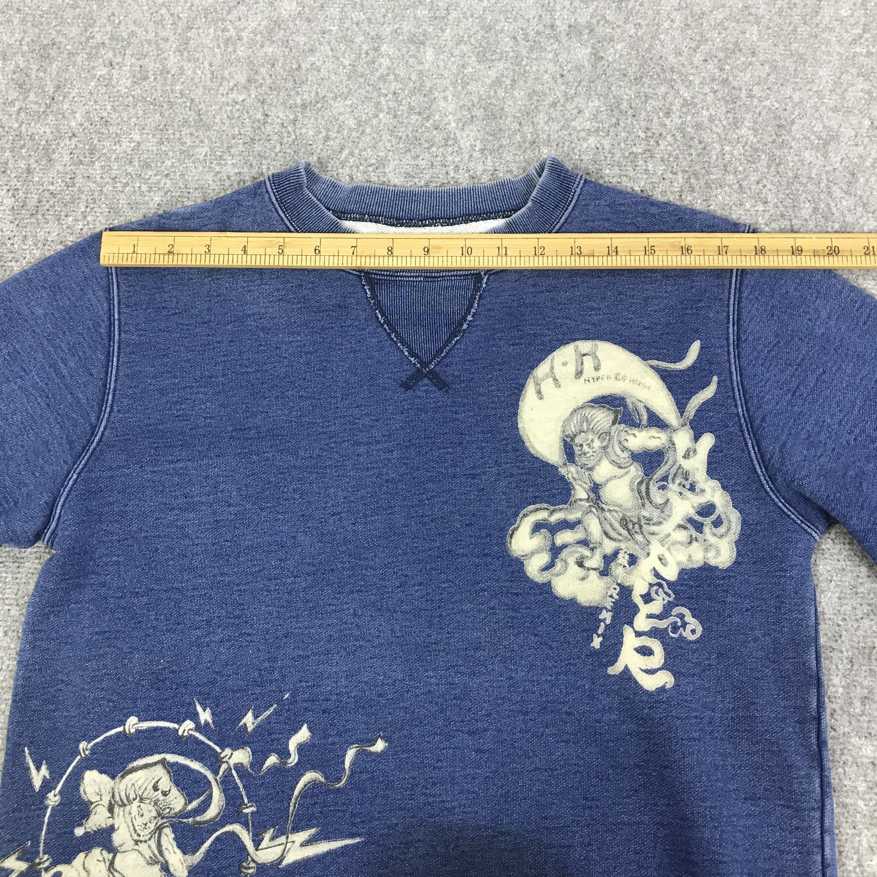 Japanese Brand JAPAN INDIGO HYPER REMIX RARE DESIGN SWEATSHIRT K87B8 Size US M / EU 48-50 / 2 - 5 Thumbnail